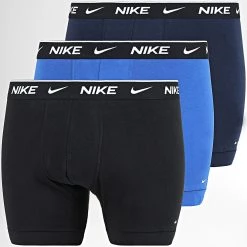 Sortie ⭐ Lot De 3 Boxers KE1007 Noir Bleu Marine de Nike ⌛