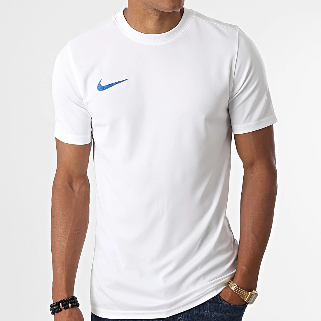Remise 🌟 Tee 👚 Shirt Dri-Fit Blanc Bleu de Nike 😉 1 Remise 🌟 Tee 👚 Shirt Dri-Fit Blanc Bleu de Nike 😉