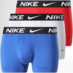 Grosses soldes ✨ Lot De 3 Boxers Dri-FIT Essential Micro KE1156 Bleu Blanc Rouge de Nike 😉
