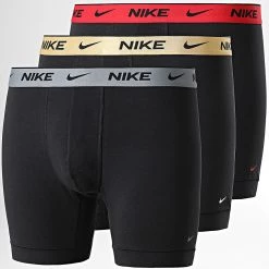 Meilleure vente 🔥 Lot De 3 Boxers KE1007 Noir de Nike ⭐