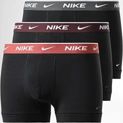 Tout neuf 🌟 Lot De 3 Boxers Every Cotton Stretch KE1008 Noir de Nike 🎉