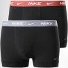 Offres 👏 Lot De 2 Boxers Everyday Cotton Stretch KE1085 Noir de Nike ❤️