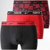 Promo 🔥 Lot De 3 Boxers Every Cotton Stretch KE1008 Noir Rouge de Nike 🔔