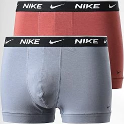 Les meilleures critiques de ✨ Lot De 2 Boxers KE1085 Bleu Rouge Brique de Nike ❤️