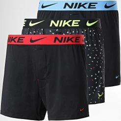 Tout neuf 🌟 Lot De 3 Caleçons KE1214 Noir de Nike 🎉