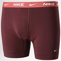Meilleure affaire 🌟 Lot De 3 Boxers KE1007 Bordeaux Rouge Brique Gris Chiné de Nike 👏 -Tenue De Sport Soldes nike 349496 KE1007 5IW 20221130T151539 03
