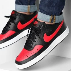 Offres 😀 Baskets Court Vision Low DV6488 Black University Red White de Nike 😉