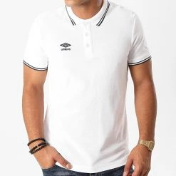 Promo 🎁 Polo Manches Courtes 806450-60 Blanc de Umbro ⭐ -Tenue De Sport Soldes umbro 235089 806450 60 32 20200930T141247 03
