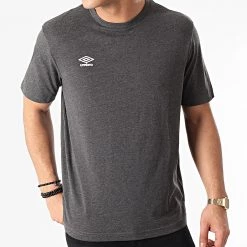 Meilleure affaire 👏 Tee 👚 Shirt Net Gris Anthracite Chiné de Umbro 🎁