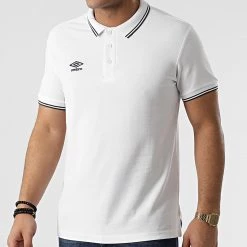 Tout neuf ✔️ Polo Manches Courtes 802210 Blanc de Umbro 😍