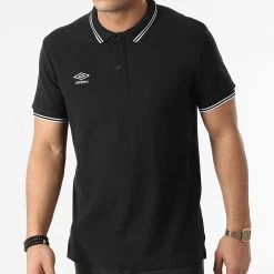 Tout neuf ✔️ Polo Manches Courtes 802210 Noir de Umbro 🔔