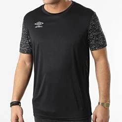 Meilleure affaire 🔥 Tee 👕 Shirt Marl Jersey Noir de Umbro 👏