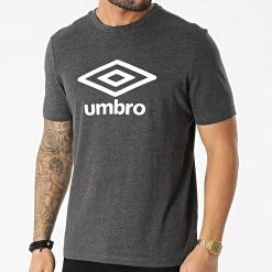 Grosses soldes 🔔 Tee 👕 Shirt Net Gris Anthracite Chiné de Umbro 🎁