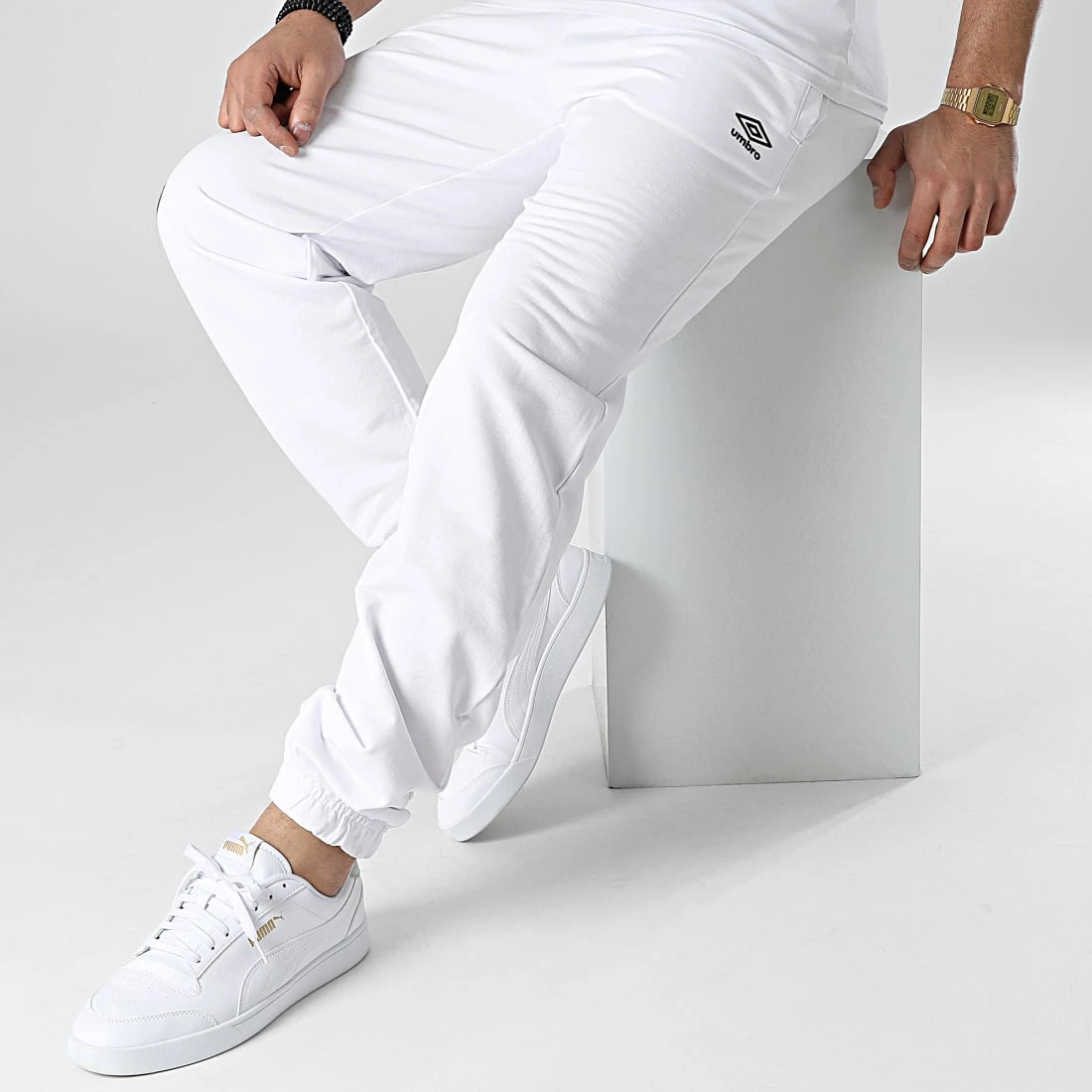 Le moins cher 🔔 Pantalon Jogging 771840-60 Blanc de Umbro 🛒 3 Le moins cher 🔔 Pantalon Jogging 771840-60 Blanc de Umbro 🛒 – Image 3
