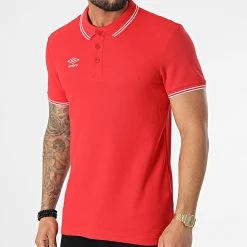 Top 10 👍 Polo A Manches Courtes Bas Net 806450 Rouge de Umbro 🎉