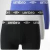 Meilleure vente 🤩 Lot De 5 Boxers Sport Noir Bleu Roi Gris Chiné de Umbro 🧨