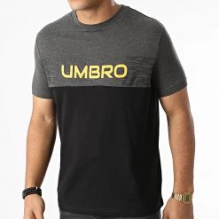 Meilleur prix 👏 Tee 👚 Shirt 908560-60 Noir Gris Anthracite Chiné de Umbro ✨