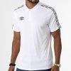 Meilleure vente 😉 Polo Manches Courtes A Bandes 647760-60 Blanc de Umbro 🎉