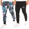 Bon marché 👍 Pantalon Jogging Reversible Dragon Noir Bleu Marine de Y et W ⌛