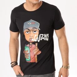 Remise ⌛ Tee 👚 Shirt Guizmo Perso Noir de Y et W 👍