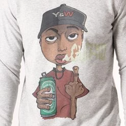 Bon marché 🌟 Sweat Crewneck Guizmo Perso Gris Chiné de Y et W ✨ -Tenue De Sport Soldes y et w 13407 guizmo swcr perso grichi 20180712T081406 033