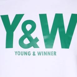 Meilleure vente 🔔 Sweat Capuche Logo Blanc Vert de Y et W 🤩 -Tenue De Sport Soldes y et w 146507 YW SWC LOGO BLCVER 20180629T094434 03