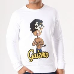 Remise 💯 Sweat Crewneck Guizmo Script Blanc de Y et W ✨