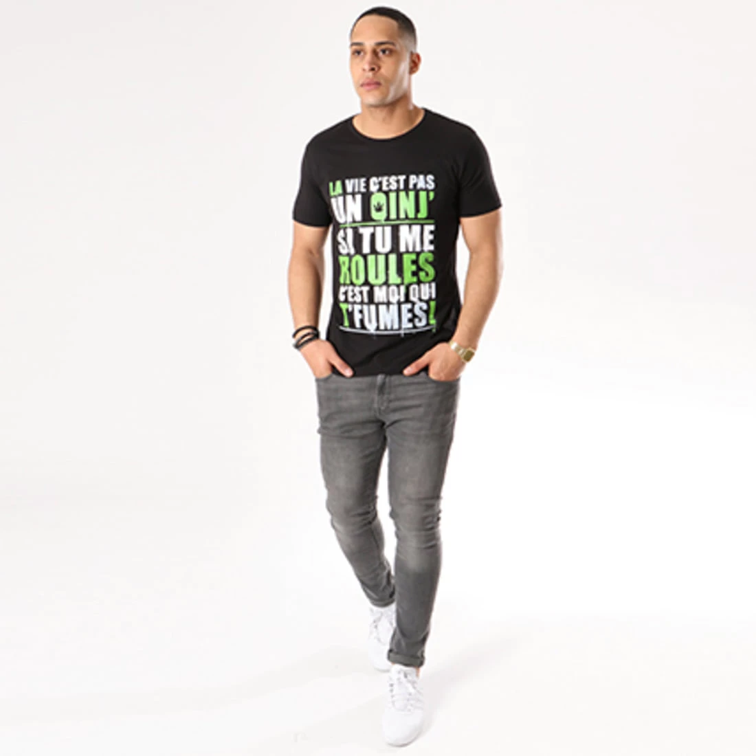 Vente flash ⭐ Tee 👕 Shirt Guizmo Oinj Noir Vert de Y et W ✔️ 2 Vente flash ⭐ Tee 👕 Shirt Guizmo Oinj Noir Vert de Y et W ✔️ – Image 2