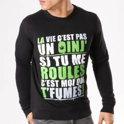 Meilleur prix 🧨 Sweat Crewneck Guizmo Oinj Noir Vert de Y et W 😍
