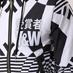 Nouveau ⌛ Veste Zippée Capuche Réversible Echec Et Mat Noir Blanc de Y et W 👍 -Tenue De Sport Soldes y et w 166204 VESTE ECHEC MAT BLK WHT 20190114T164105 04