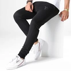 Bon marché 😍 Pantalon de Jogging Réversible Fluo Revers Noir Jaune de Y et W ❤️ -Tenue De Sport Soldes y et w 181130 JOGGING FLUO REVERS BLACK FLUO 20190507T154617 04