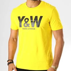 Top 10 🤩 Tee 👚 Shirt Logo Jaune Noir de Y et W 💯