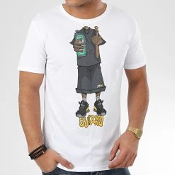 Acheter 🎉 Tee 👕 Shirt Character Blanc Gris de Y et W ⌛ -Tenue De Sport Soldes y et w 207229 GUIZMO TS CHARACTER BLCGRI 20191220T110505 03