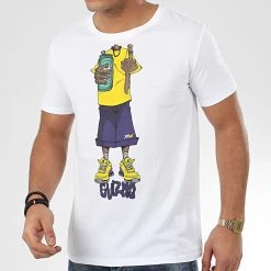 Tout neuf 😍 Tee 👚 Shirt Character Blanc Jaune de Y et W 😉