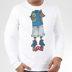 Remise ⌛ Sweat Crewneck Character Blanc Bleu de Y et W ⭐ 6 Remise ⌛ Sweat Crewneck Character Blanc Bleu de Y et W ⭐ -Tenue De Sport Soldes y et w 207235 GUIZMO SWCR CHARACTER BLCBLEU 20191220T110216 03