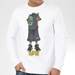 Tout neuf ⌛ Sweat Crewneck Character Blanc Gris de Y et W ✔️