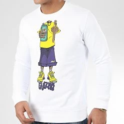 Meilleure vente 💯 Sweat Crewneck Character Blanc Jaune de Y et W 🌟