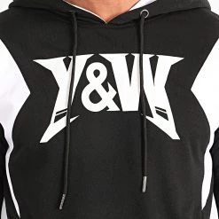 Sortie 🤩 Sweat Capuche Réversible Motor Noir Blanc de Y et W ✔️ -Tenue De Sport Soldes y et w 214902 SWEATS MOTOR BLK WHT 20200227T155246 03