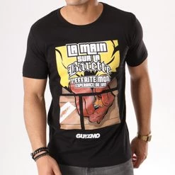 Bon marché 👏 Tee 👚 Shirt Guizmo Esperance Noir de Y et W 🥰