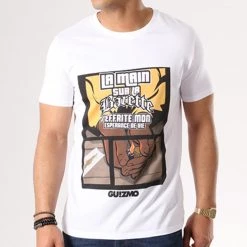 Le moins cher 🔥 Tee 👚 Shirt Guizmo Espérance Blanc de Y et W 🎁