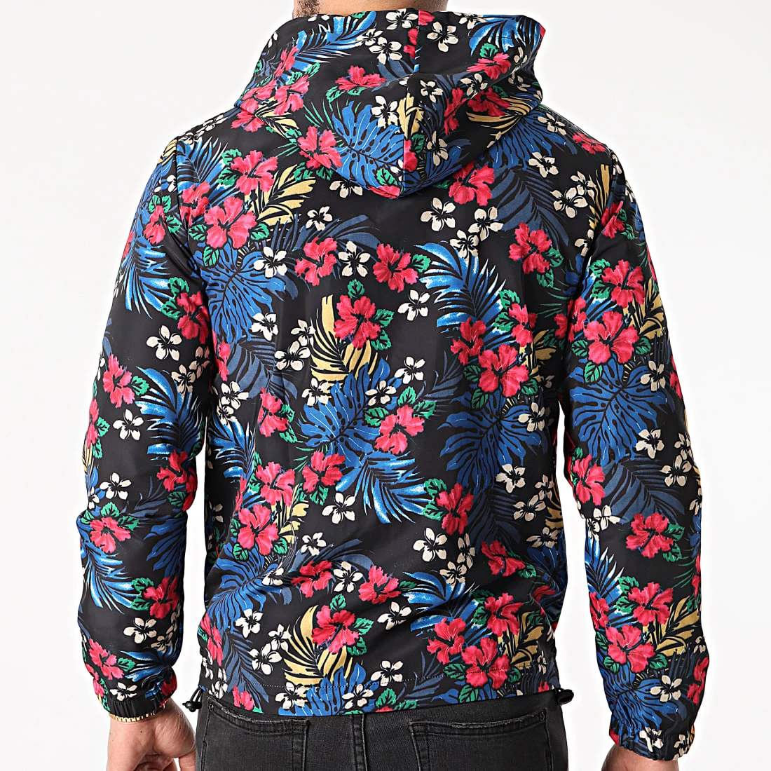 Tout neuf 🔔 Veste Zippée Capuche Réversible Flower Noir Rose Bleu Roi Floral de Y et W 🎁 4 Tout neuf 🔔 Veste Zippée Capuche Réversible Flower Noir Rose Bleu Roi Floral de Y et W 🎁 – Image 4
