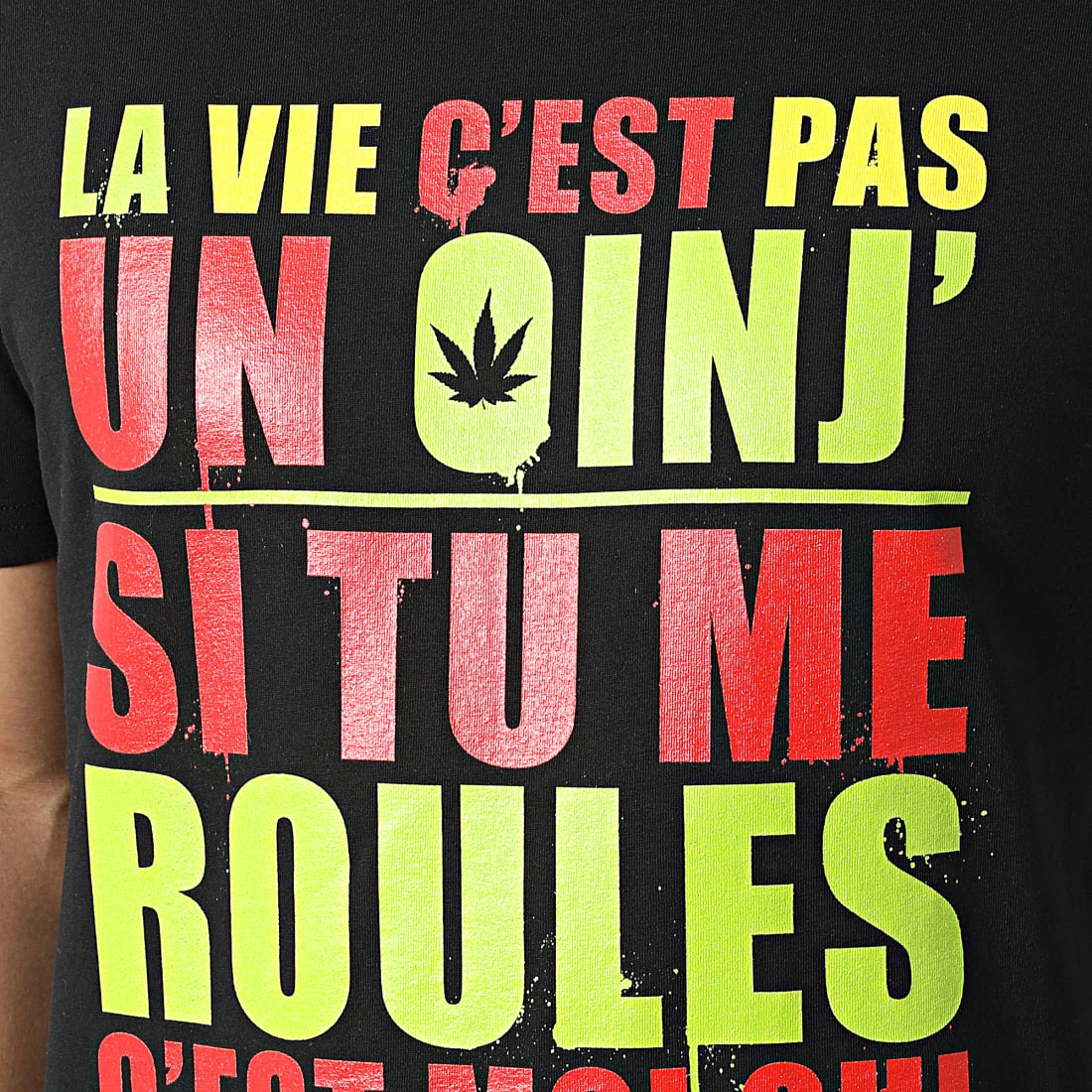 Le moins cher 🌟 Tee 👕 Shirt Guizmo Oinj Noir Rasta de Y et W 👍 2 Le moins cher 🌟 Tee 👕 Shirt Guizmo Oinj Noir Rasta de Y et W 👍 – Image 2