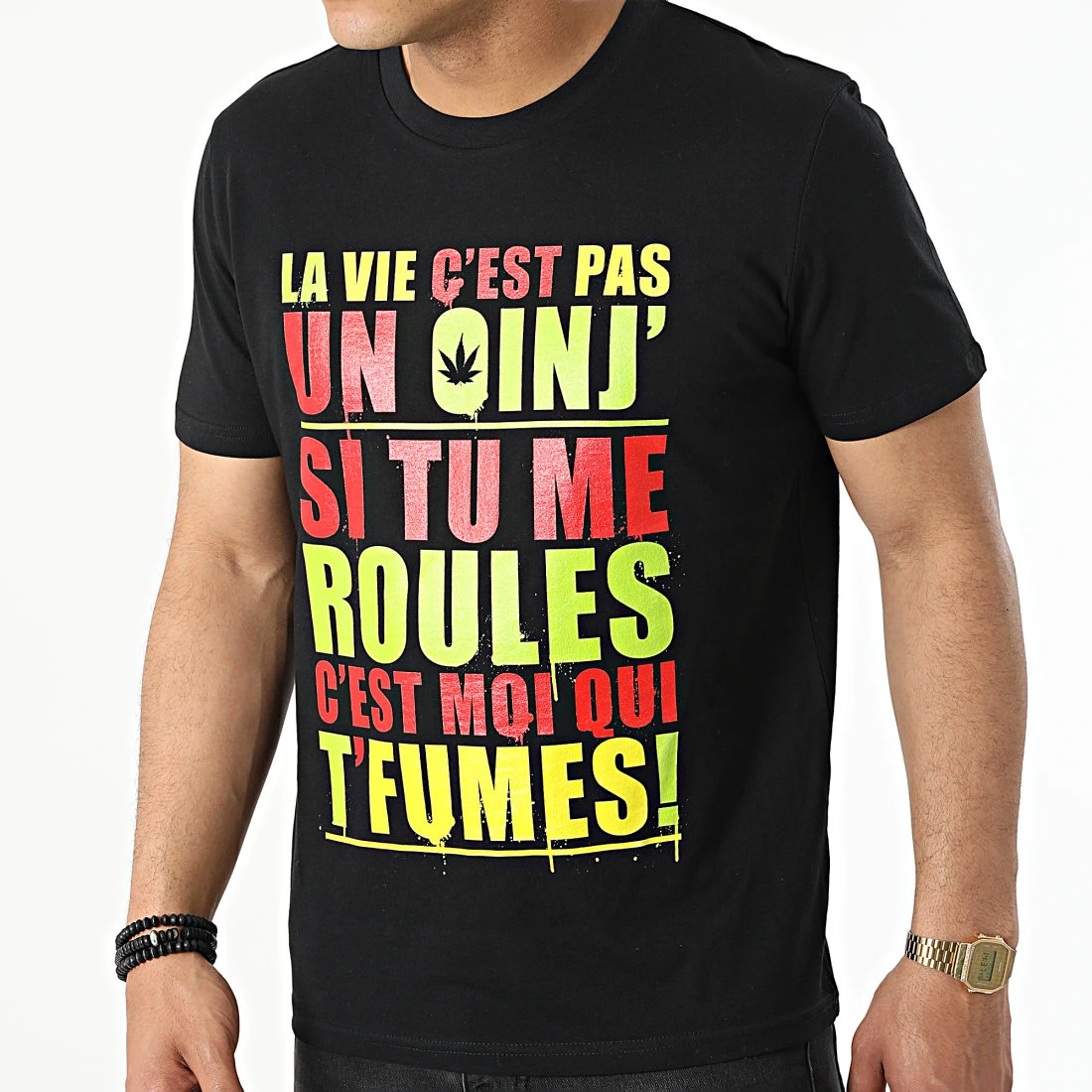 Le moins cher 🌟 Tee 👕 Shirt Guizmo Oinj Noir Rasta de Y et W 👍 1 Le moins cher 🌟 Tee 👕 Shirt Guizmo Oinj Noir Rasta de Y et W 👍