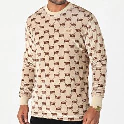 Sortie 🎁 Sweat Crewneck Réversible Marron Beige de Y et W 🔔 11 Sortie 🎁 Sweat Crewneck Réversible Marron Beige de Y et W 🔔 -Tenue De Sport Soldes y et w 280782 CREWNECK REVERSIBLE BROWN BEIGE 20210826T163127 06