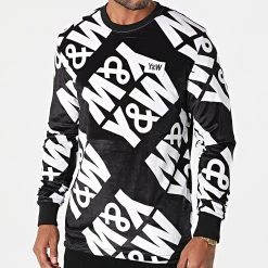 Meilleur prix 😍 Sweat Crewneck Réversible Orange Blanc Noir de Y et W ❤️ -Tenue De Sport Soldes y et w 280784 CREWNECK REVERSIBLE YELLOW BLACK 20210826T162707 06