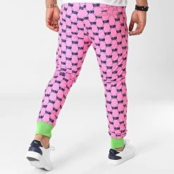 Meilleure vente ✨ Pantalon Jogging Réversible Rose Bleu de Y et W 🛒 -Tenue De Sport Soldes y et w 280788 BAS JOG REVERSIBLE PINK BLUE 20210827T123510 04