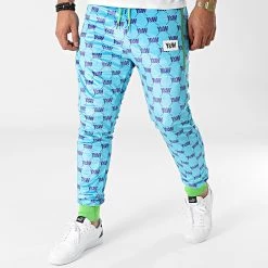 Meilleure vente ✨ Pantalon Jogging Réversible Rose Bleu de Y et W 🛒 -Tenue De Sport Soldes y et w 280788 BAS JOG REVERSIBLE PINK BLUE 20210827T123511 05