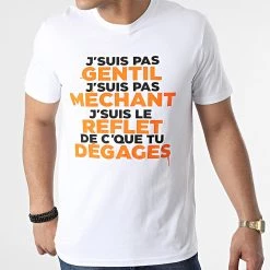 Meilleure affaire 👏 Tee 👚 Shirt Gentil Méchant Blanc Orange de Y et W 👏 -Tenue De Sport Soldes y et w 307962 GUIZMO TS GENTILMECHANT BLCORA 20220308T121317 03