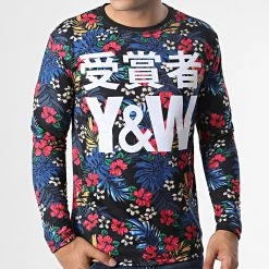 Meilleure vente 💯 Tee 👕 Shirt Manches Longues Réversible Flower Noir de Y et W 🎉 -Tenue De Sport Soldes y et w 345053 TS LONGUES FLOWER FLOWER BLACK 20221102T085533 03