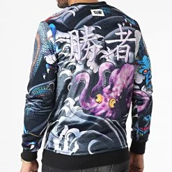 Coupon ✔️ Sweat Crewneck Réversible Dragon Noir de Y et W ✔️ -Tenue De Sport Soldes y et w 345054 SWEATER DRAGON BLACK 20221028T155923 04